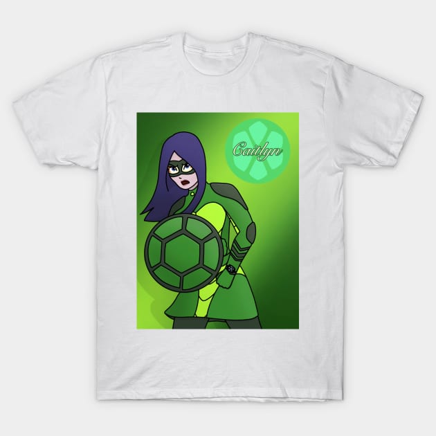 Caitlyn as a Turtle Superhero! T-Shirt by ceolsonart